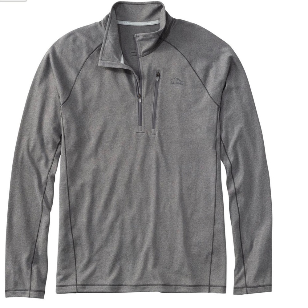 Men’s L.L. Bean's Quick Dry Trail Tee 1/4 Zip w/ Chest Zip Pocket
